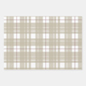 田舎風のモミの木とチェックのクリスマス ラッピングペーパーシート (正面2)
