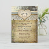 田舎風のリハーサルディナー招待状 招待状 (スタンド正面)