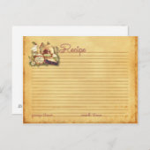 田舎風のレシピカード ポストカード (正面/裏面)