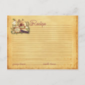 田舎風のレシピカード ポストカード (正面)