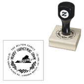 田舎風のヴァージニアメリークリスマス差出人住所 ラバースタンプ (押印)