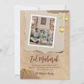 田舎風の写真を使ったイード・ムバラクのカード　家族写真付き シーズンカード (正面)