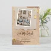 田舎風の写真を使ったイード・ムバラクのカード　家族写真付き シーズンカード (スタンド正面)