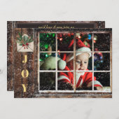 *～* 田舎風の写真 AP20  窓辺のクリスマスパーティ 招待状 (正面/裏面)