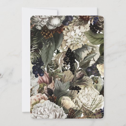 田舎風の冬は私たちの招きをかき集めた 招待状 (裏面)