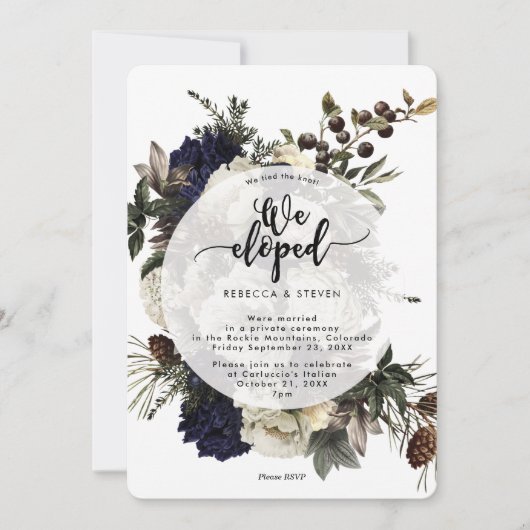 田舎風の冬は私たちの招きをかき集めた 招待状 (正面)