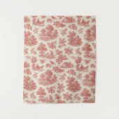 田舎風の囁き – 赤いトイルのウォールテープ タペストリー (正面)