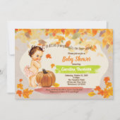 田舎風の女の子 招待状 (正面)