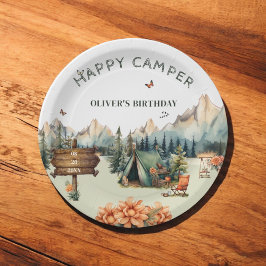 田舎風の山の冒険の誕生日紙皿 ペーパープレート
