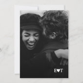 田舎風の山の森のウッドランド ウェディング セーブ・ザ・デート 招待状 (裏面)