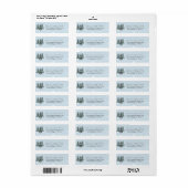 田舎風の常緑樹 冬の松の木 リターンアドレス ラベル (フルシート)