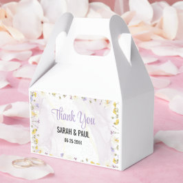 田舎風の春の花のエレガントな結婚式 フェイバーボックス