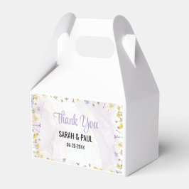 田舎風の春の花のエレガントな結婚式 フェイバーボックス