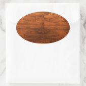 田舎風の木製のテクスチャ 楕円形シール (バッグ)