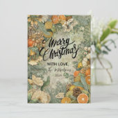 田舎風の森の植物クリスマス シーズンカード (スタンド正面)