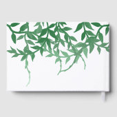田舎風の植物の葉のウェディング ゲストブック (裏面)