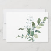 田舎風の植物画 ユーカリ ウェディング ウェディング  セーブザデート (裏面)