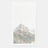 田舎風の水彩画で描かれた山の風景 ウェディング (正面)