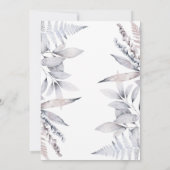 田舎風の水彩画 モーブの花 ボタニカル ウェディング 招待状 (裏面)
