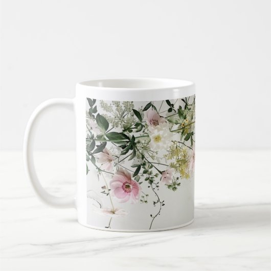田舎風の濃厚な花柄マグカップ | カントリーライフ コーヒーマグカップ (左)