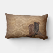 田舎風の田舎者の西カウボーイ結婚ズの ランバークッション (裏面)