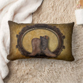 田舎風の田舎者の西カウボーイ結婚ズの ランバークッション (ブランケット)