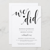 田舎風の結婚しました報告 招待状 (正面/裏面)