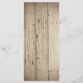 田舎風の結婚式のメニューカード メニュー (裏面)