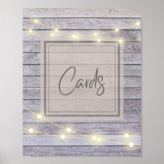 田舎風の結婚式またはブライズシャワーのカード看板 ポスター