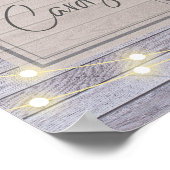 田舎風の結婚式またはブライダルシャワーのカード看板 ポスター (角)