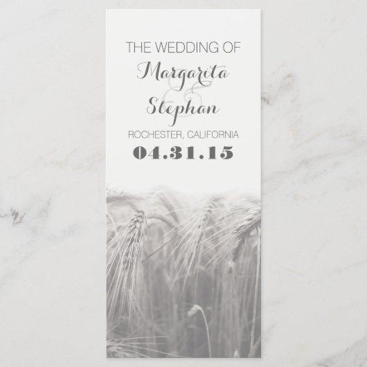 田舎風の結婚式 プログラム (正面)