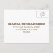 田舎風の結婚式RSVPポストカード インビテーションポストカード (裏面)