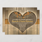 田舎風の結婚記念日招待状 招待状 (正面/裏面)