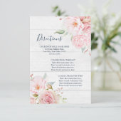 田舎風の花の春の結婚式案内カード エンクロージャーカード (スタンド正面)