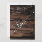 田舎風の計画変更　延期された結婚式のカード 招待状 (裏面)