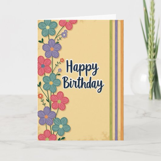 田舎風の誕生日カード カード (正面)