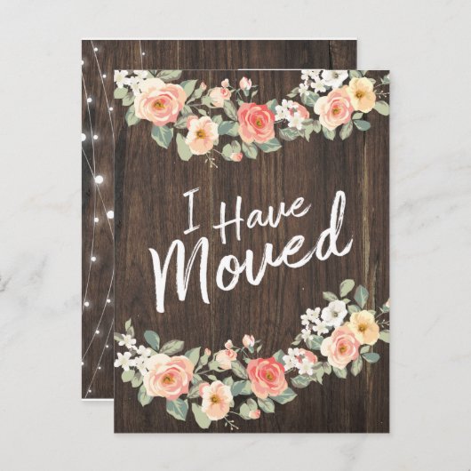 田舎風の転居ハガキ 案内ポストカード (正面/裏面)