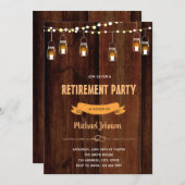 田舎風の退職パーティー招待状 招待状 (正面/裏面)