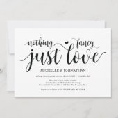 田舎風の隠遁結婚式 受付招待状 招待状 (正面)