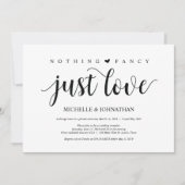 田舎風の隠遁結婚式　受付招待状 招待状 (正面)