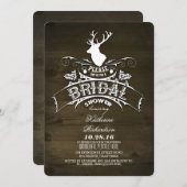 田舎風の鹿のブライダルシャワー招待状 招待状 (正面/裏面)