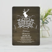 田舎風の鹿のブライダルシャワー招待状 招待状 (スタンド正面)