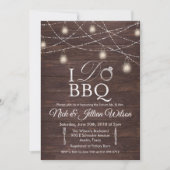 田舎風の"I DO BBQ"カップルシャワー招待状 招待状 (正面)