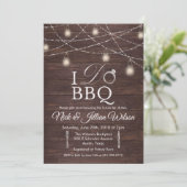 田舎風の"I DO BBQ"カップルシャワー招待状 招待状 (スタンド正面)