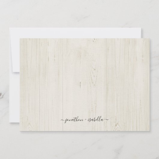 田舎風ウェディング延期のお知らせ 招待状 (裏面)