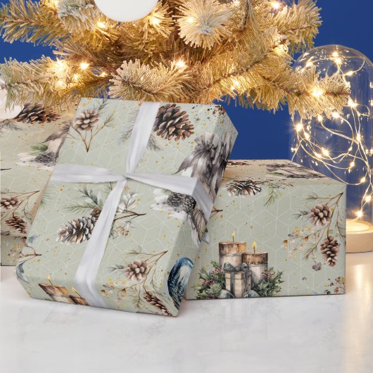 田舎風クリスマス ラッピングペーパー (クリスマス)