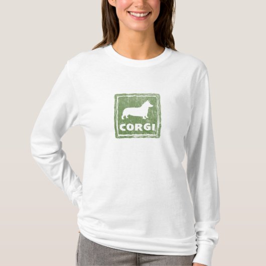 田舎風コーギー Tシャツ (正面)