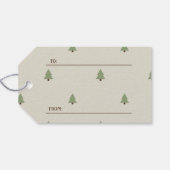 田舎風サンタベアーフォレストキャビンのギフトタグ ギフトタグ (裏面横)