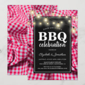田舎風ピクニックBBQパーティー招待状 招待状 (正面/裏面)