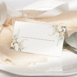 田舎風ホワイトフラワーの結婚式 プレイスカード